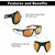 Flying Fisherman 7873BAR Double Header Polarized Sunglasses, Black Frame, Amb...