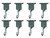 RV Designer M130, Awning Klips with "S" Hooks, RV Light Clips, 8 Per Pack
