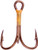 Eagle Claw Treble Hook #1/0 Curved/Forged 2X Strong Bronze 5/Pk 374AH-1/0