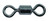 Spro Power Stainless Steel Swivel 50 Pound Black Pack of 10 SPSB-08-10