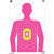 EZAIM Fun Paper 12 X 18 in The Pink Silhouette Target, 8 PK