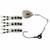 Johnson Beetle Spin 1 1/2" 1/8 Oz White Black Spots 3/Pk BSVP1/8-WBSP