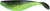 GOT-CHA H4SA10-103S Shad Body, 4" Chartreuse Silver Flake/Black Back 10/Pack