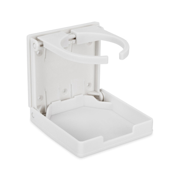 Camco Camper/RV Drink Holder | Features Adjustable Space-Saving Design & Holds Almost Any Size Mug, Cup, Bottle or Can | Extra Cup Holder for Cars, Trucks, RVs, Vans, Boats, and More | White (44040)