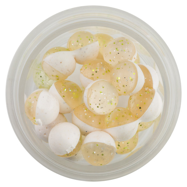 Berkley PowerBait Power Clear Eggs Floating Fishing Bait, Clear Silver Chartreuse-Fl. White, Irresistible Scent & Flavor, Natural Presentation, Ideal for Trout, Steelhead, Salmon and More