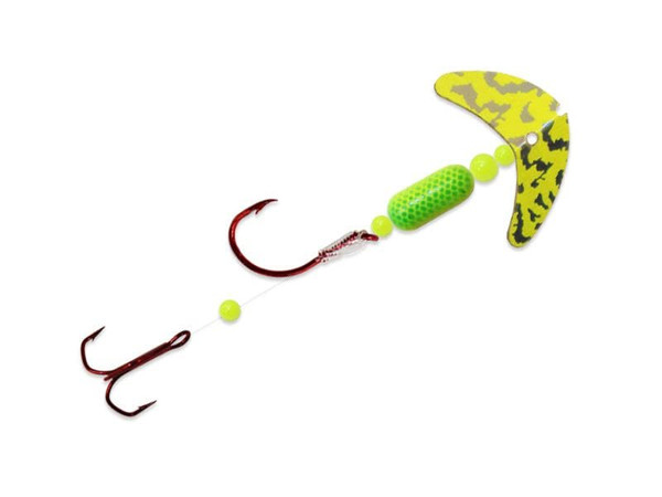 Mack's Lure 17670 Smile Blade - Shrimp Rig Yellow Chartreuse Silver Tiger