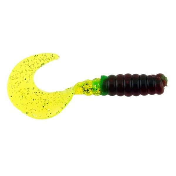 Berkley PowerBait Power Grubs Fishing Bait, Christmas Lights, Irresistible Scent & Flavor, Realistic Action, Bulky Body, Ideal for Bass, Walleye, Trout and More