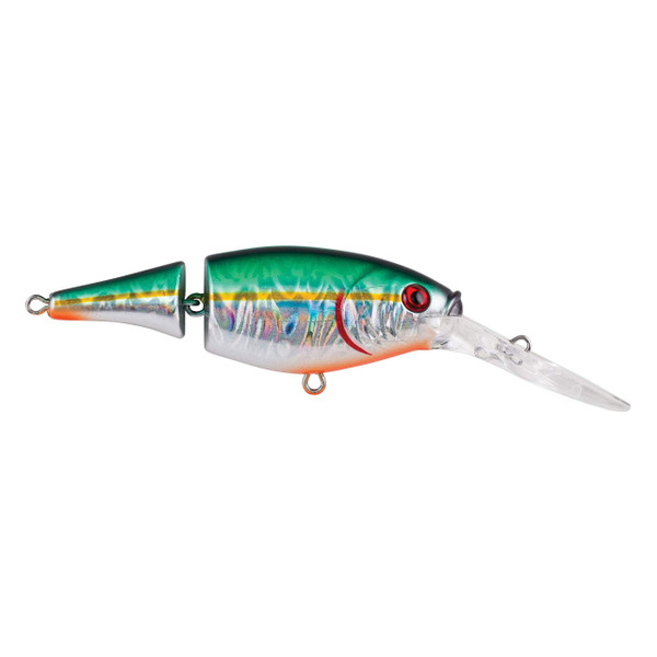 Berkley Flicker Shad Jointed Fishing Lure, Slick Green Alewife, 1/5 oz, 2in | 5cm Crankbaits, Size, Profile and Dive Depth Imitates Real Shad, Equipped with Fusion19 Hook