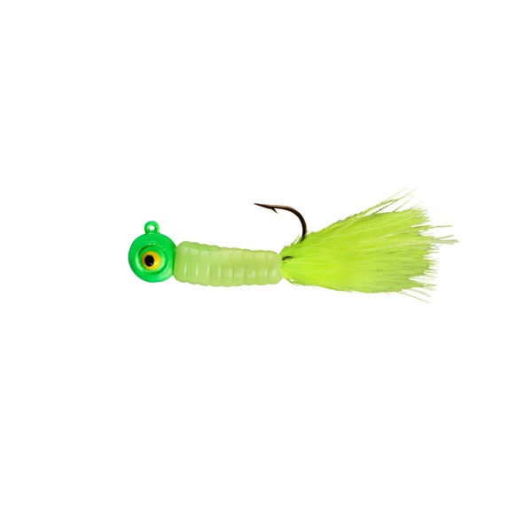 Lindy Fuzz-E Grub Jigs - Chartreuse Shad - 2 in - 1/8 oz (LFEG309)