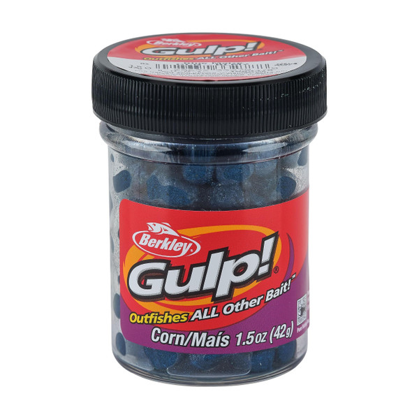 Berkley Gulp! Corn Fishing Bait, Blue Maize, 0.25in, Extreme Scent Dispersion, Great Replacement for Natural Corn, Ideal for Trout, Bass, Crappie, Catfish and More