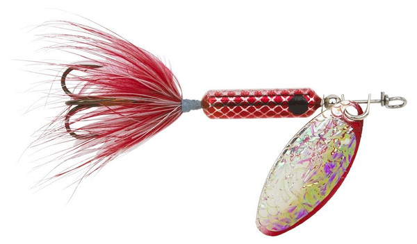 Yakima Bait Wordens 210-FRED Rooster Tail in-Line Spinner, 2 1/2", 1/6 oz