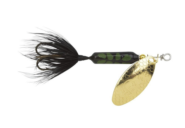 Yakima Bait Wordens 208-BLCD Rooster Tail in-Line Spinner, 2 1/4", 1/8 oz, Black Coachdog