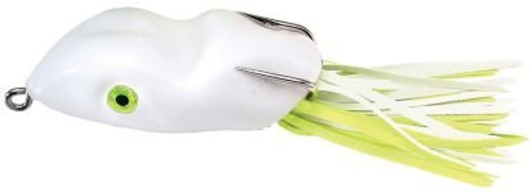 SOUTHERN LURE Scum Frog Junior Topwater Bass Fishing Hollow Body Frog Lure with Weedless Hooks, White, 1/4 Ounce