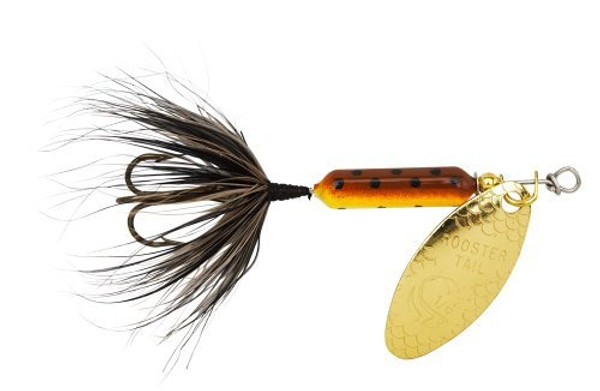Yakima Bait Wordens 208-BRTR Rooster Tail in-Line Spinner, 2 1/4", 1/8 oz, Brown Trout
