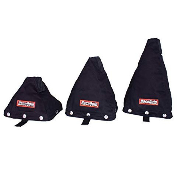 RaceQuip Racecar Shifter Boot with Mounting Base Plate Fire-Retardant Black Standard Height 871001