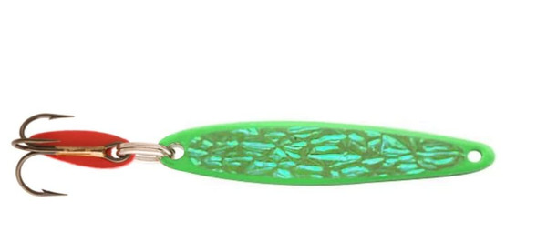 Bay De Noc 4MOSSICE 1-3/4-Inch Swedish Pimple Jig, 1/4-Ounce, Crushed Ice/Moss Ice
