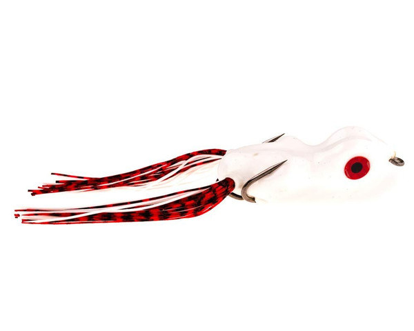 Scum Frog Scumdog Topwater Bass Fishing Hollow Body Frog Lure with Weedless Hooks, White, 5/8 Ounce