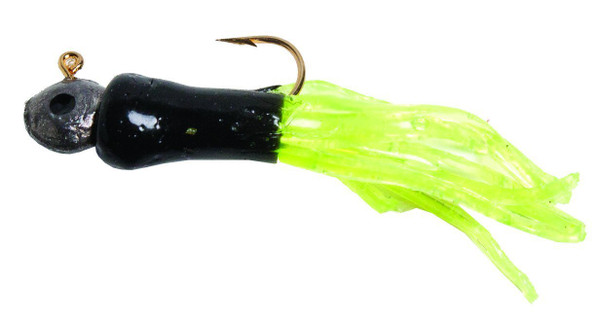 Betts 54-3-3-23 1/32-Ounce Mini Tube Jig, Black and Chartreuse Finish