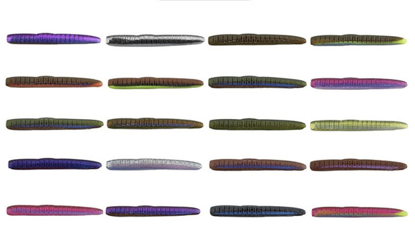 ROBOWORM 7" Straight Tail Worm / 8 Pack/Green Pumpkin Purple