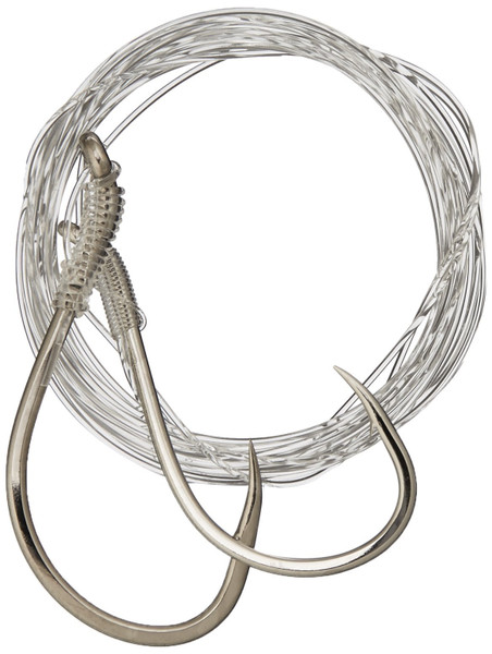 Gamakatsu Slip Tie Mooching Rig 4/0, 5/0 Hooks (Nickel, 30-Pounds Leader)