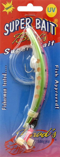 B.S. Fish Tales Super Bait Fishing Lure, Red/Green