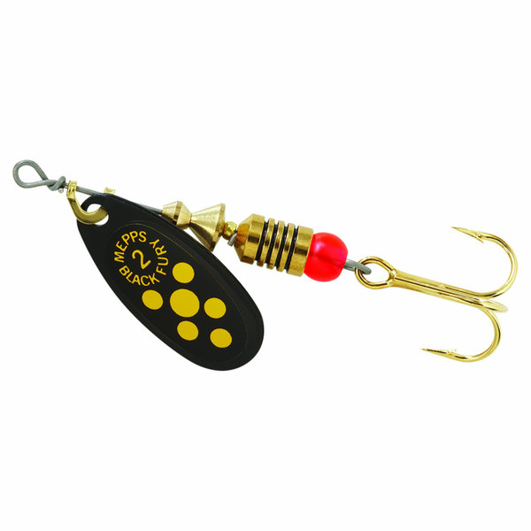 Mepp's Sheldons Inc Black Fury - Plain trbl, Yellow dot, Multicolor, 2 (BF2 Y)