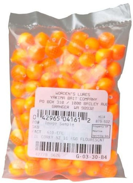 Yakima Lil Corky Egg Cluster, Orange, Size 10