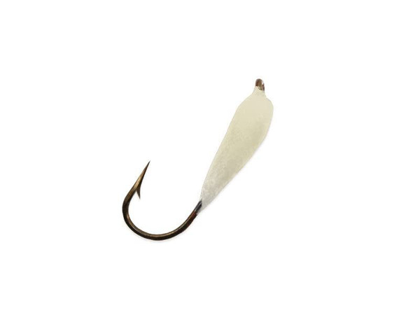 Mack's Lure 02156 Glo Hooks, Snelled (Bronze Hook) Maggot White