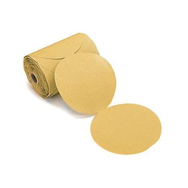 Mirka 23-342-220 Gold 6" Sticky Back PSA Sanding Discs 220 Grit, 100/Roll