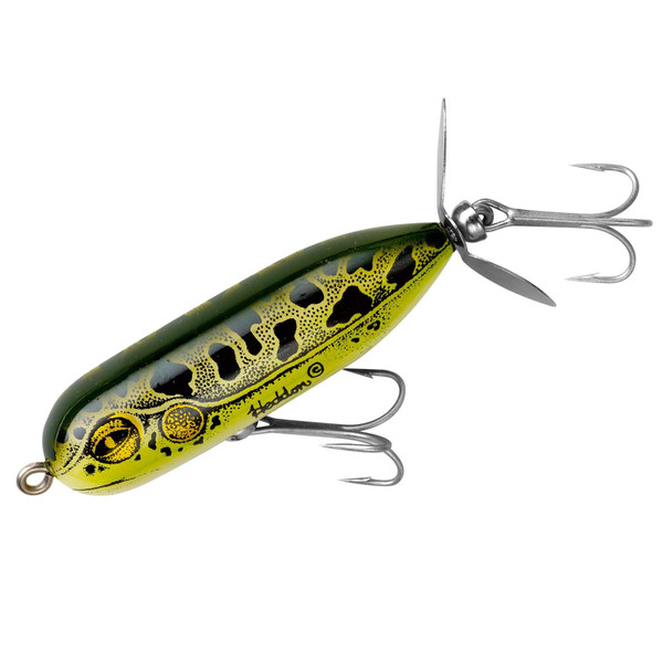 Heddon Torpedo Prop-Bait Topwater Fishing Lure with Spinner Action, Natural Leopard Frog, Baby Torpedo (3/8 oz)