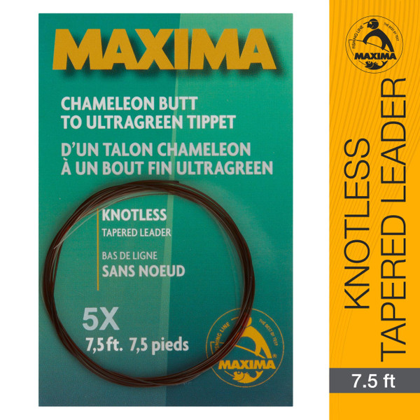 Maxima Knotless Tapered Leader 5X 7.5 ft Clear