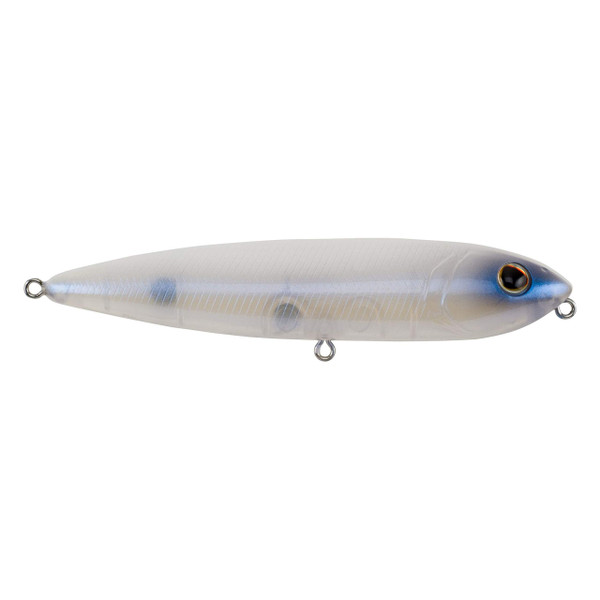 Berkley J-Walker 100 Topwater Fishing Lure, Ghost White, 1/2 oz, 100mm Topwater, Tail Weighted Design Tuned for Casting Distance, Equipped with Fusion19 Hook