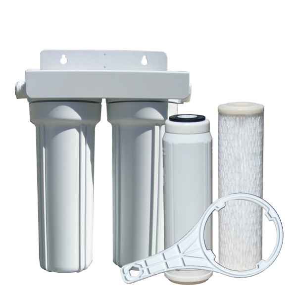 FLOW/PURWATT Watts 520022 RV/Boat Duo Exterior Water Filter with Garden Hose Fittings