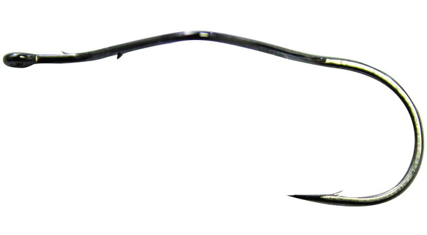 Mustad Super Death1X Strong Soft Plastics, Forged - 2, Black/Nickel