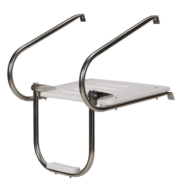 Seachoice Poly Swim Platform, Inboard/Outboard, Stainless Steel, High-Strength Polyethylene Platform