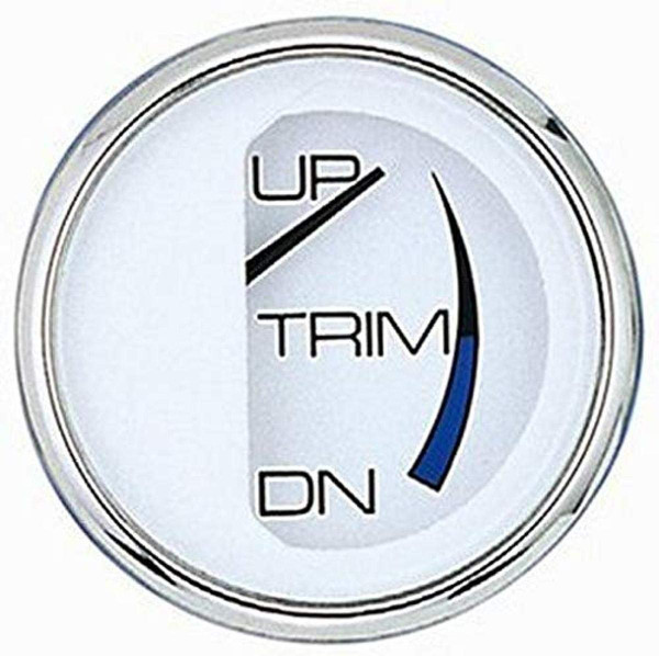 Faria 13808 Chesapeake Trim Gauge OMC Cobra/Volvo SX - White SS, 2" , Black