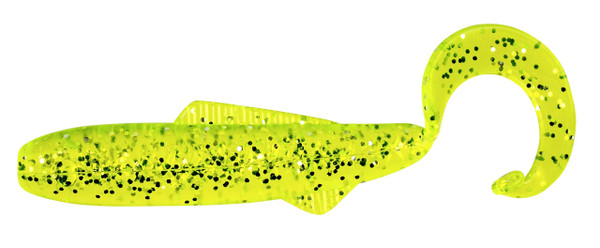 Bobby Garland Swimming Minnow Soft Plastic Crappie Fishing Lure, Fishing Gear and Accessories, 2", Pack of 15, Chartreuse Silver