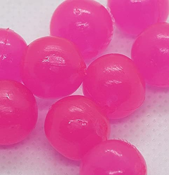 BnR Tackle SBCE12 Soft Beads, 12 mm, Cerise, Neutral Buoyancy, 10/Pack