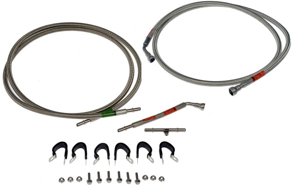 Dorman 819-002 Front Flexible Stainless Steel Braided Fuel Line Compatible with Select Chevrolet/GMC Models (OE FIX)
