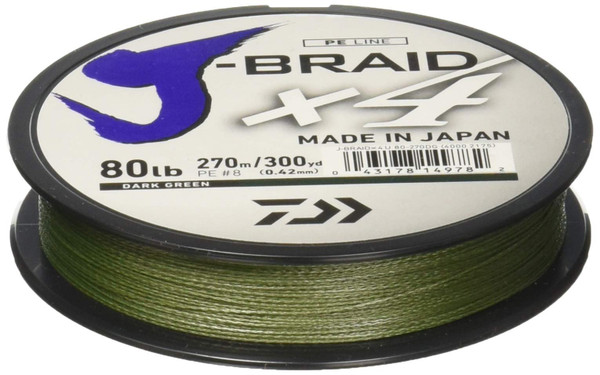 Daiwa JB4U80-300DG, Filler Spool, Dark Green, Mono Dia.= 20lb.