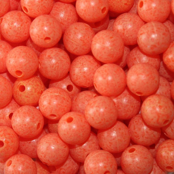 TroutBeads Mottled Eggs Fluorescent Orange 8mm