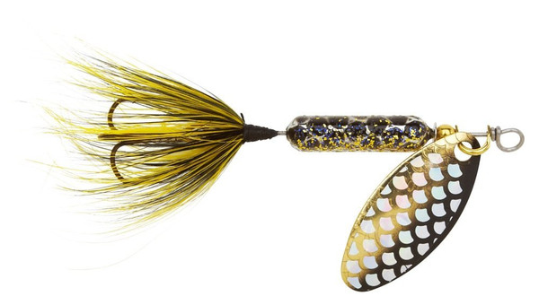 Yakima Bait Wordens Original Rooster Tail Spinner Lure, Strobe Black, 1/4-Ounce