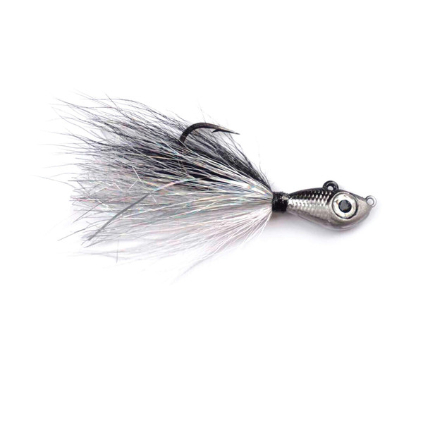Mustad Big Eye Bucktail 1/2oz Black/Silver 4/0
