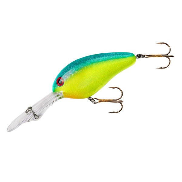 Norman Lures DD22 Deep-Diving Crankbait Bass Fishing Lure, Freshwater Fishing Accessories, 3", 5/8 oz, Chartreuse Blue