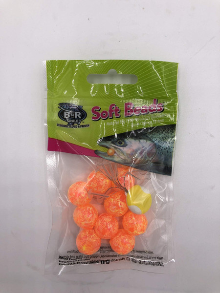 BnR Tackle Soft Beads Lucky 16mm 10pk, Orange