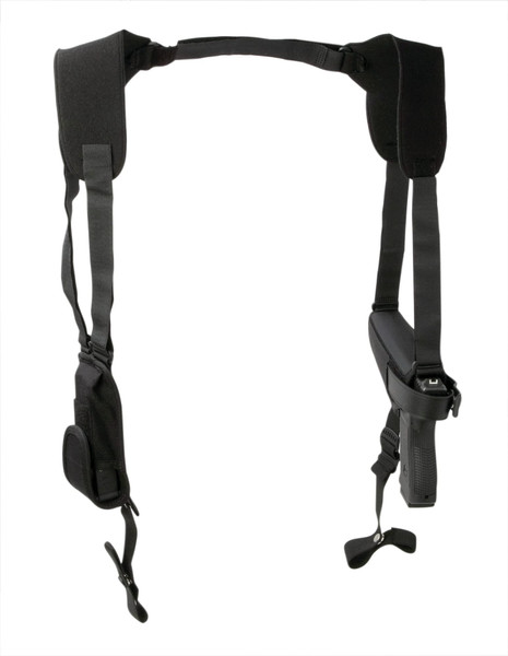 Uncle Mike's Off-Duty and Concealment Pro-Pak Kodra Nylon Horizontal Shoulder Holster (Size 5, Black)