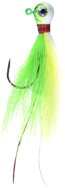 VMC Bucktail Jig 1/8 Green Fire UV, One Size