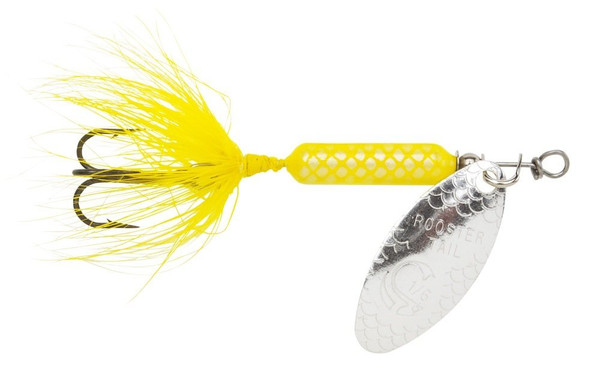 Yakima Bait Wordens 210-YL Rooster Tail in-Line Spinner, 2 1/2", 1/6 oz, Treble,Yellow