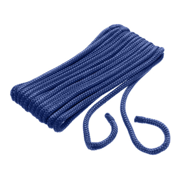 Seachoice Double-Braid Nylon Fender Line, 1/4 In. X 6 Ft., Navy Blue