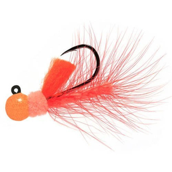 Hawken AJH18033 Aerojig Hackle Jig 1/8 oz Peach Flame